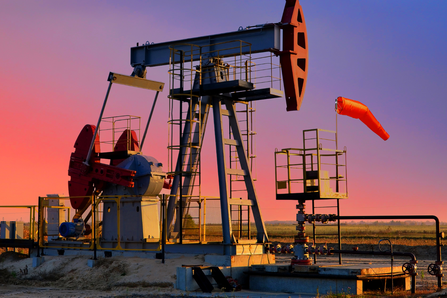 windsock on pump jack platform for oilfield and offshore use