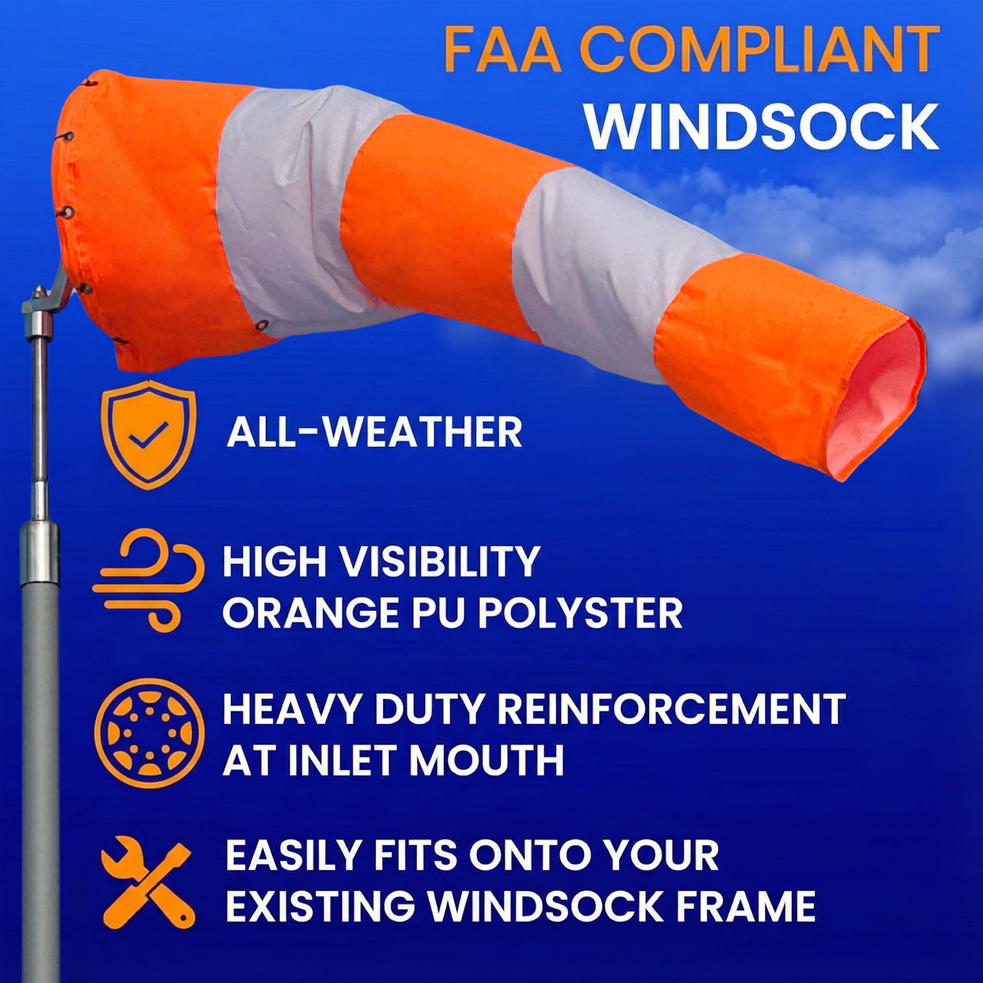 Custom Windsocks Airport Windsocks | Heavy Duty Striped Windsocks For Australia - The ...