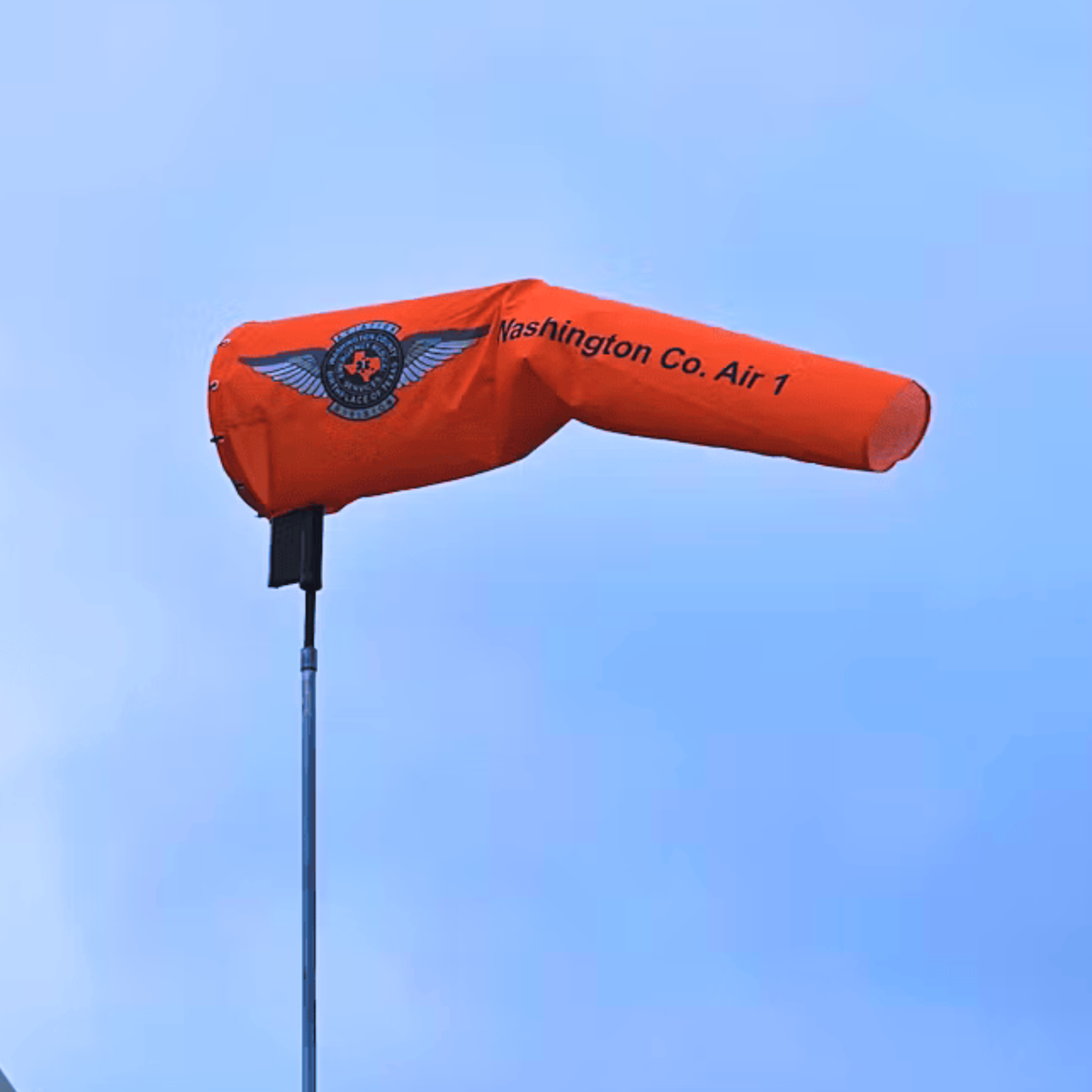 Custom EMAS aviation windsock for heli ports and air ambulance services 