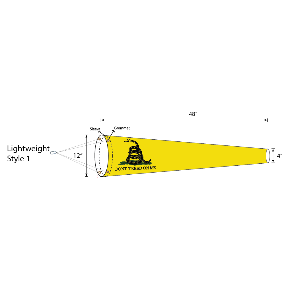 Gadsden Don't Tread on Me Lightweight Windsock