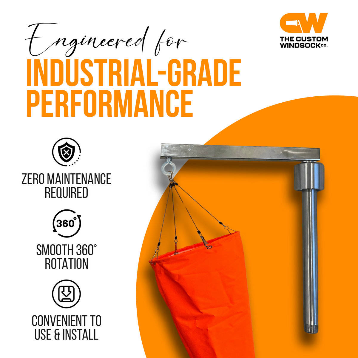 heavy duty pivot arm for hanging windsock