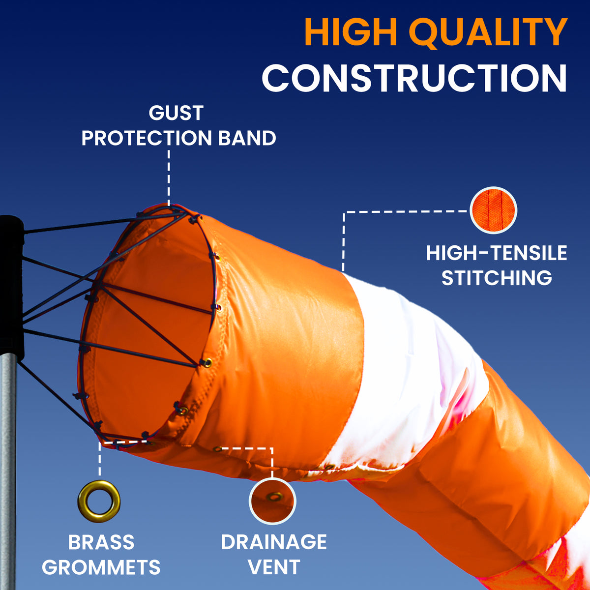 high strength quality windsocks for aviation and airports 