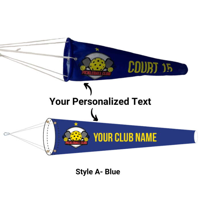 personalized text pickleball windsock 