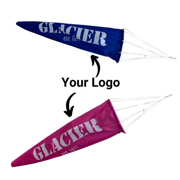 Custom logo golf pin windsock flag