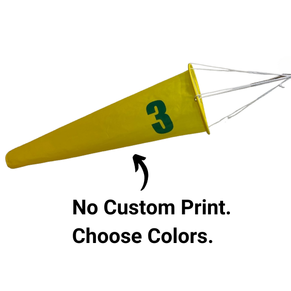 Golf Pin windsock flag- hole numbers