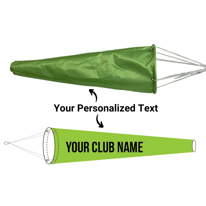 personalized text pickleball windsock 