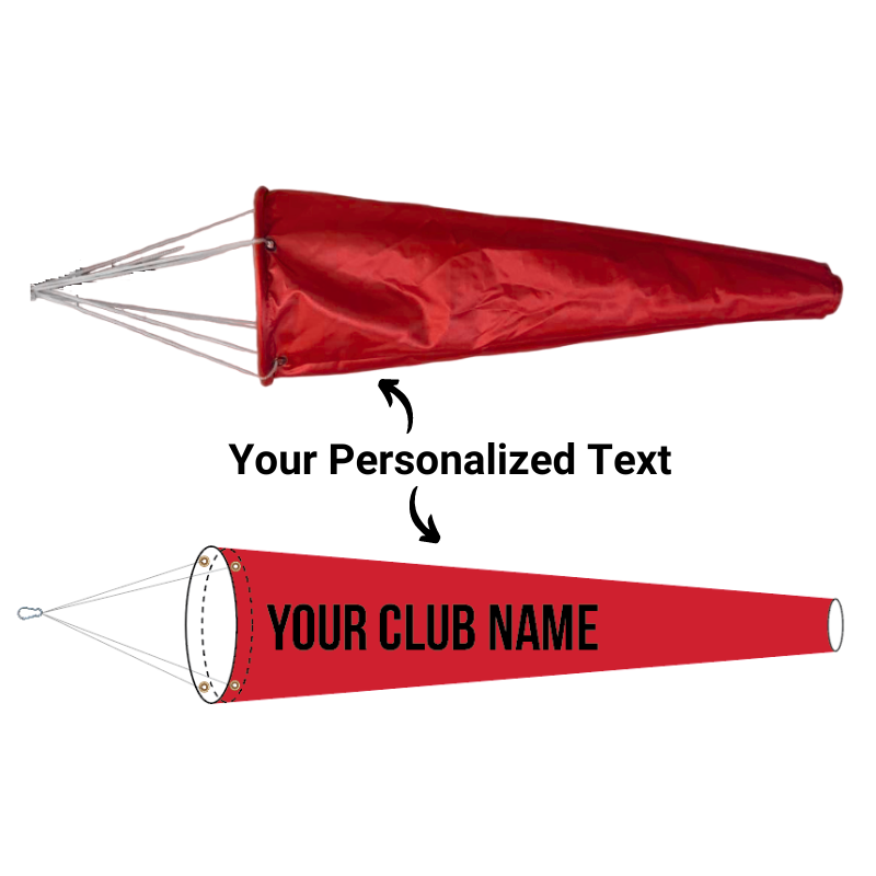personalized text pickleball windsock 